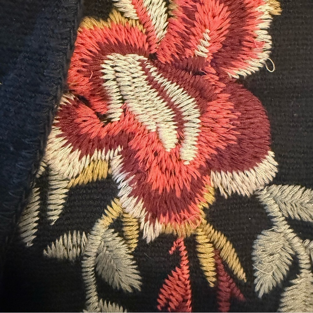 Johnny Was Floral Embroidered Black Cardigan size S - Picture 13 of 14